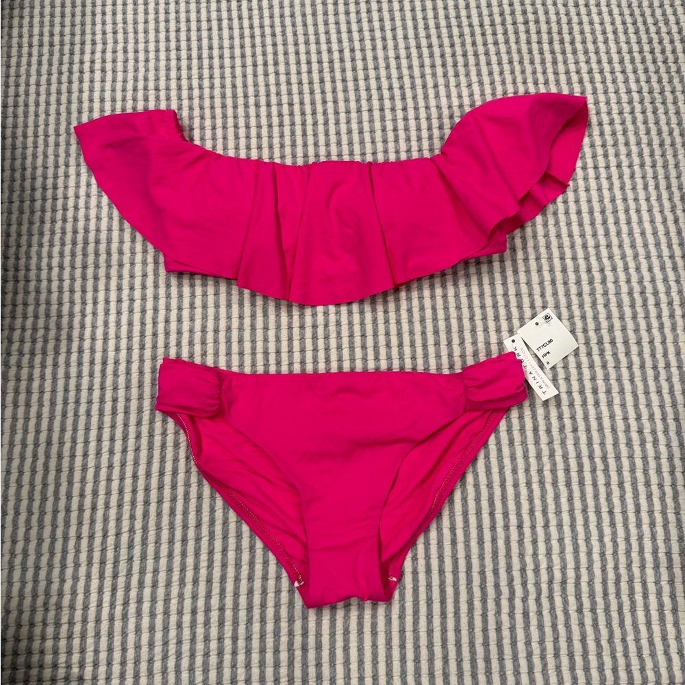 Trina Turk Monaco Vibrant Pink Ruffle Bikini 8